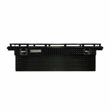 CAMLOCKER 71in Low Profile Crossover Truck Tool Box with Rail, Gloss Black Aluminum KS71LPRLGB